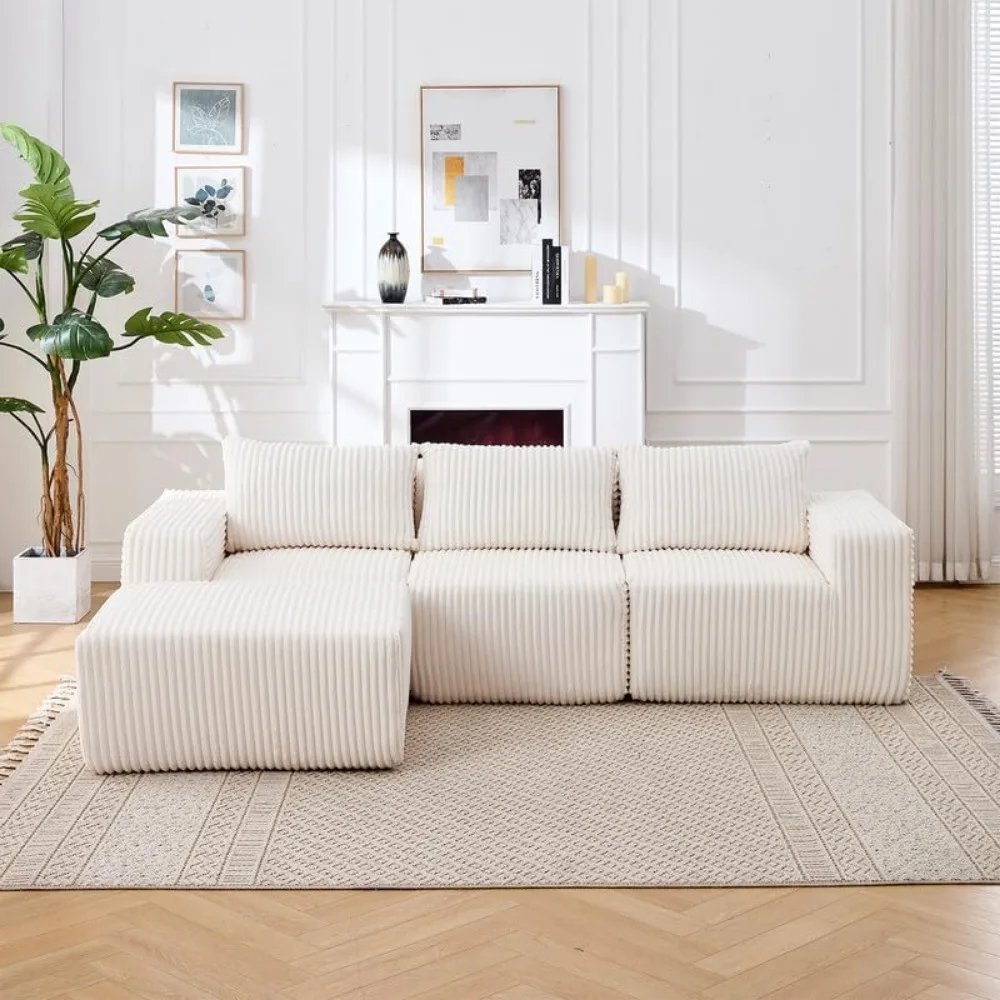 Modern Minimalist Modular Sectional Sofa, L-Shape Upholstered Cloud Couch with Deep Seats, Right Facing Chaise for Living Room-W
Modern Minimalist Modular Sectional Sofa, L-Shape Upholstered Cloud Couch with Deep Seats, Right Facing Chaise for Living Room-W