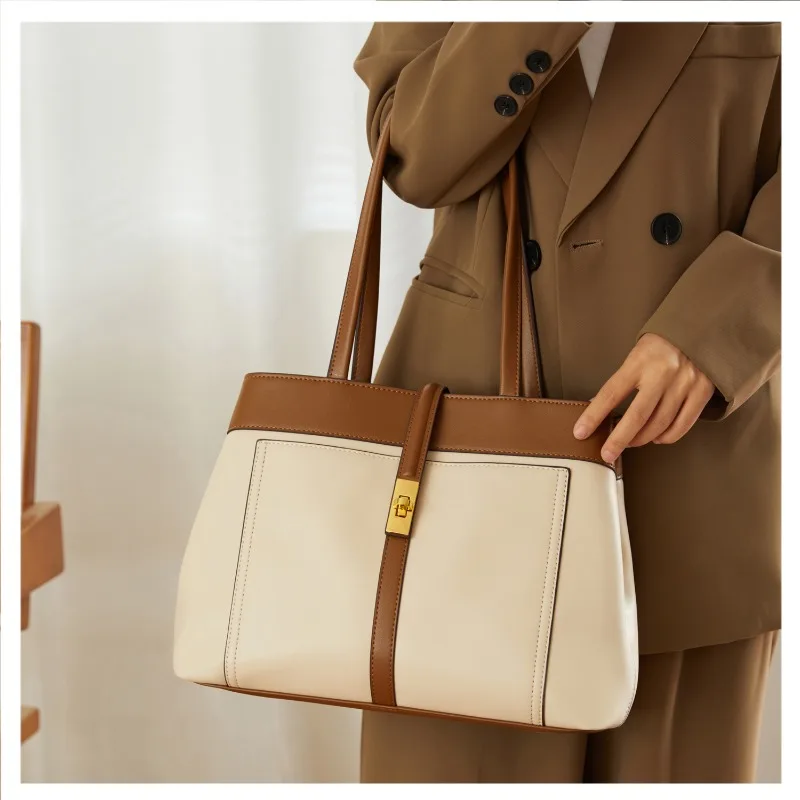 New 2026 Pu Leather Commuter Bag Large Capacity Versatile Tote Bag Trendy Color-matching Women's Bag Color-Block Fashionable
New 2026 Pu Leather Commuter Bag Large Capacity Versatile Tote Bag Trendy Color-matching Women's Bag Color-Block Fashionable