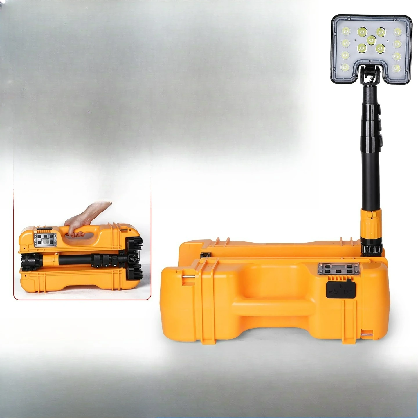 LED portable mobile work light lifting emergency power repair flood control disaster relief repair warning 35W charging
LED portable mobile work light lifting emergency power repair flood control disaster relief repair warning 35W charging