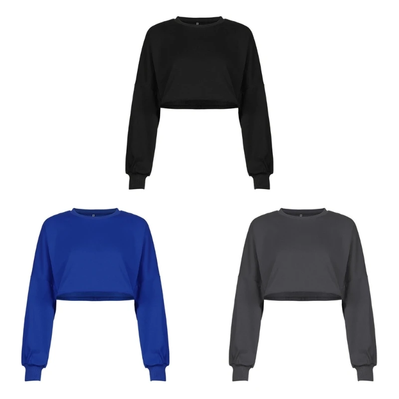Women's Long Sleeve Crop Top Hoodie Sweatshirt Casual Pullover for Autumn Winter P8DB
Women's Long Sleeve Crop Top Hoodie Sweatshirt Casual Pullover for Autumn Winter P8DB