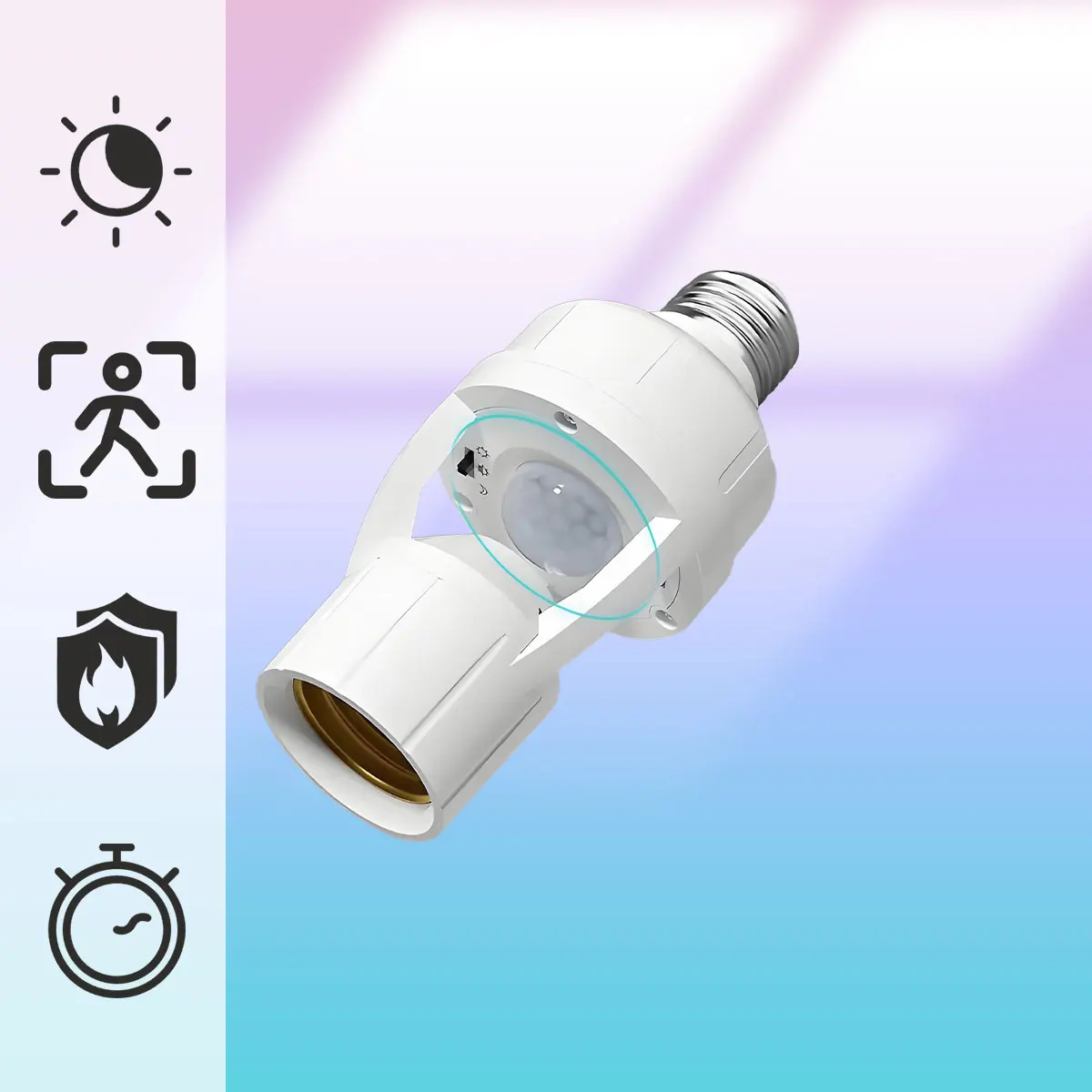 Переходник для лампы E27 с датчиком движения, 100-240В, умный держатель для светодиодной лампы E27, интеллектуальный выключатель
Переходник для лампы E27 с датчиком движения, 100-240В, умный держатель для светодиодной лампы E27, интеллектуальный выключатель