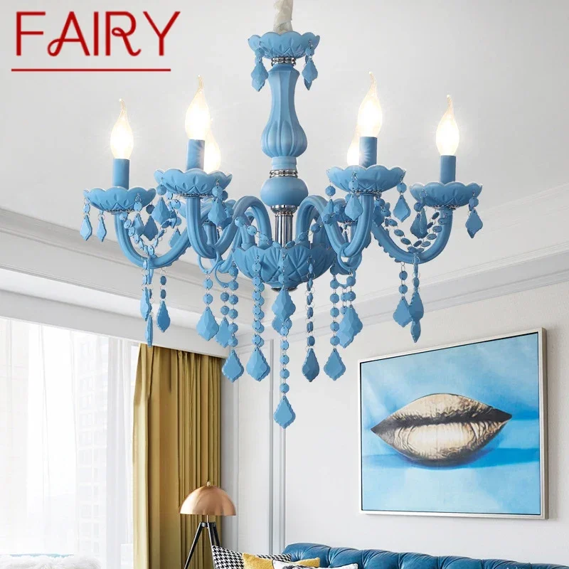 FAIRY Blue Crystal Pendent Lamp Art Candle Lamp Children's Room Living Room Restaurant Bedroom Cafe Clothing Store Chandelier
FAIRY Blue Crystal Pendent Lamp Art Candle Lamp Children's Room Living Room Restaurant Bedroom Cafe Clothing Store Chandelier