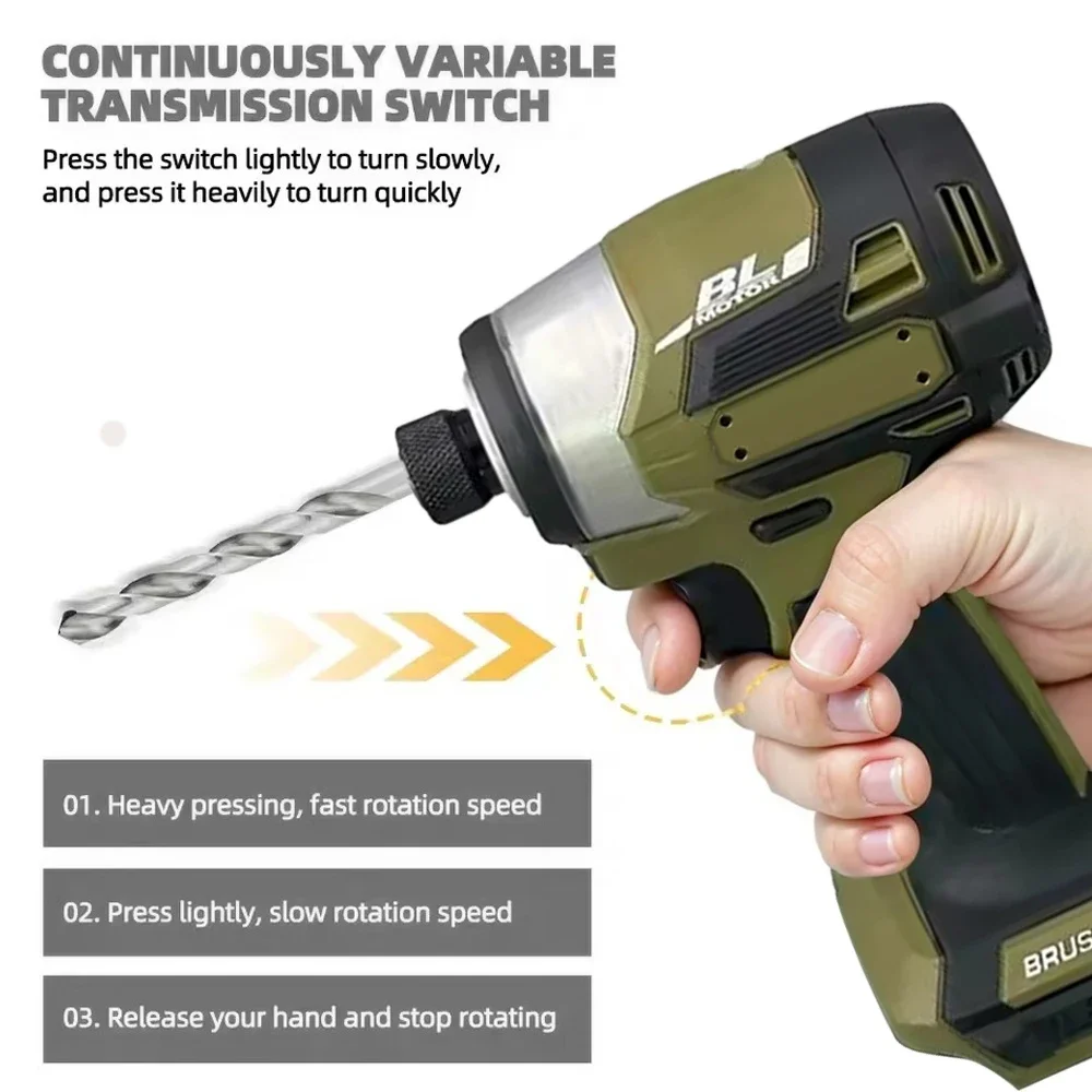 Rechargeable Impact Screwdriver Cordless Screwdriver Torque Brushless Lithium Electric Screwdriver Mini Power Tools
Rechargeable Impact Screwdriver Cordless Screwdriver Torque Brushless Lithium Electric Screwdriver Mini Power Tools