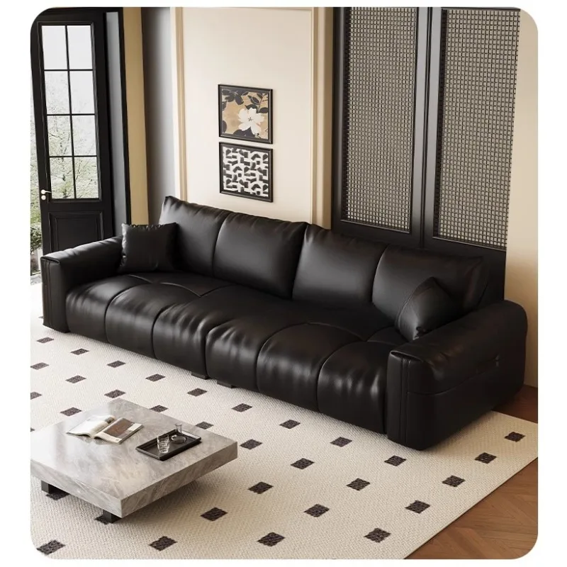 Black Puff Sofa Living Room Small Apartment Retro Style Leather Sofa Straight Row Sofa
Black Puff Sofa Living Room Small Apartment Retro Style Leather Sofa Straight Row Sofa