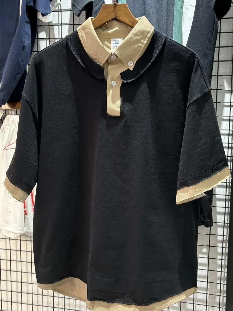 Супермодная новинка весна-лето: дизайнерский цветной воротник, свободный крой, молодежная повседневная футболка.
Супермодная новинка весна-лето: дизайнерский цветной воротник, свободный крой, молодежная повседневная футболка.