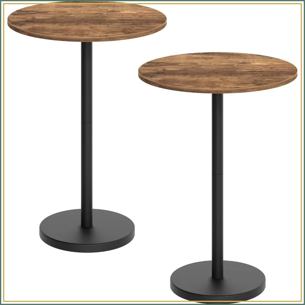 Round Bar Table Set of 2, Counter Height Pub Cocktail Table with Metal Frame for Bistro Dining Room Living Room Terrace
Round Bar Table Set of 2, Counter Height Pub Cocktail Table with Metal Frame for Bistro Dining Room Living Room Terrace
