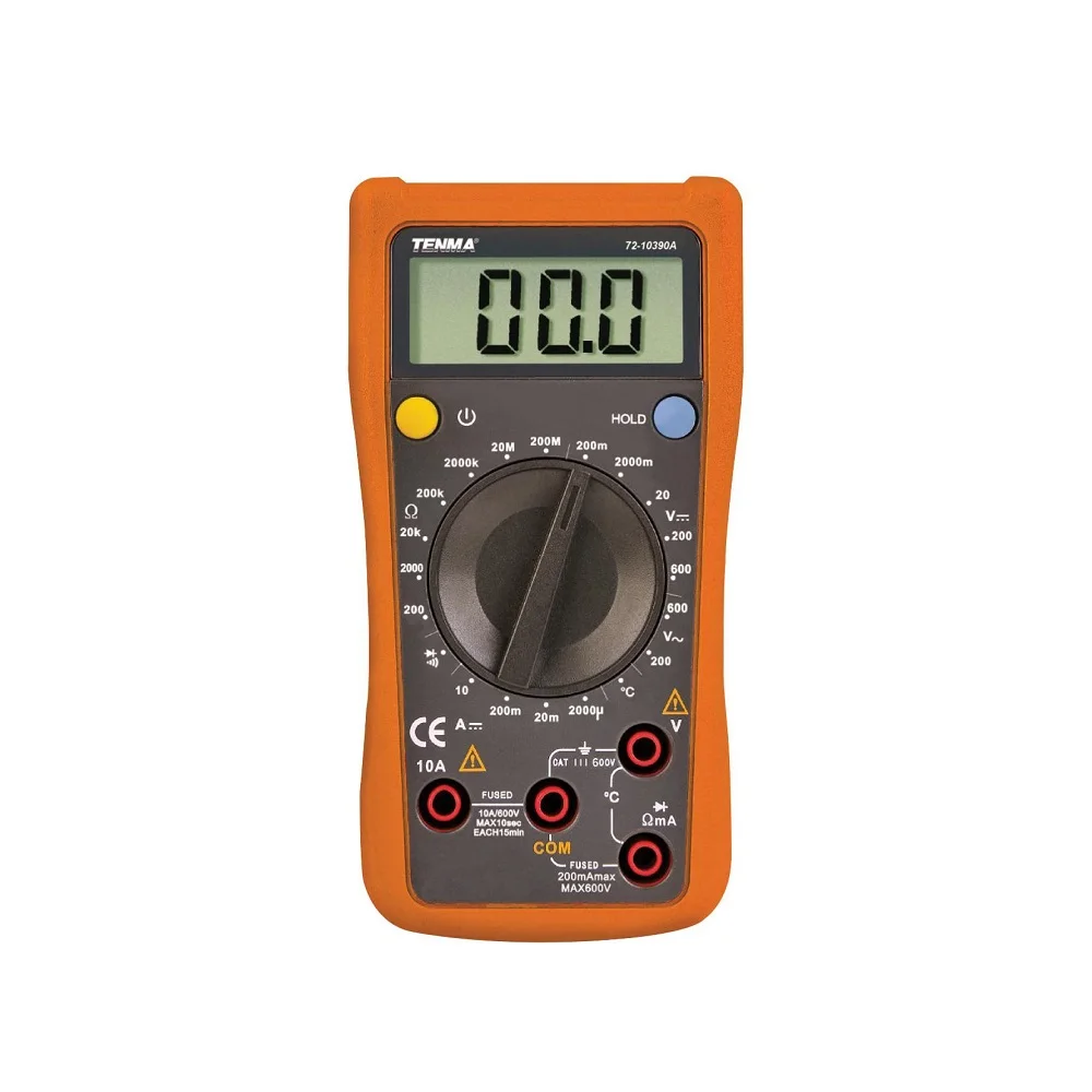 72-10390A Handheld Digital Multimeter, 2000 Count, Average, Manual Range, 3.5 Digit
72-10390A Handheld Digital Multimeter, 2000 Count, Average, Manual Range, 3.5 Digit