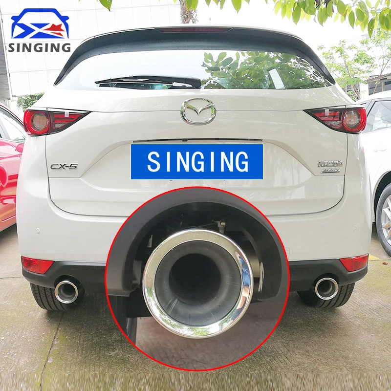 SINGING decoration rear tail throat end tip exhaust pipe muffler cover Tail nozzle auto parts car accessory For Mazda CX5 CX-5
SINGING decoration rear tail throat end tip exhaust pipe muffler cover Tail nozzle auto parts car accessory For Mazda CX5 CX-5