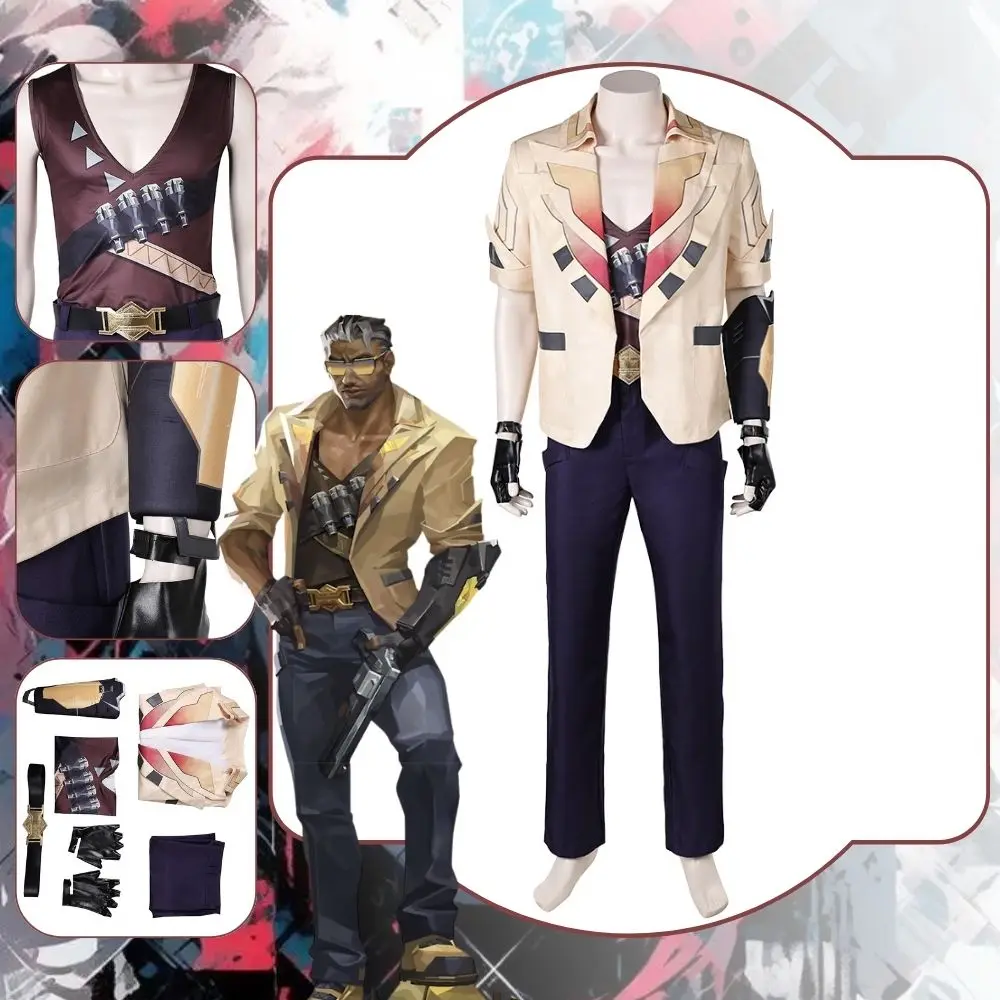 Game Valorant TEJO Cosplay Fantasy Men Costume Uniform Jacket Pants Set Roleplay Outfits Halloween Carnival Party Disguise Suit
Game Valorant TEJO Cosplay Fantasy Men Costume Uniform Jacket Pants Set Roleplay Outfits Halloween Carnival Party Disguise Suit
