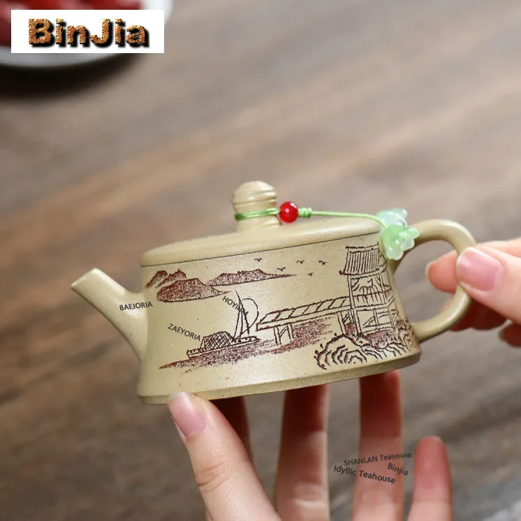 120ml Retro Yixing Purple Clay Teapots Handmade Zhuchu Pot Raw Ore Motoyama Green Mud Tea Maker Kettle Zisha Tea Set Collection
120ml Retro Yixing Purple Clay Teapots Handmade Zhuchu Pot Raw Ore Motoyama Green Mud Tea Maker Kettle Zisha Tea Set Collection