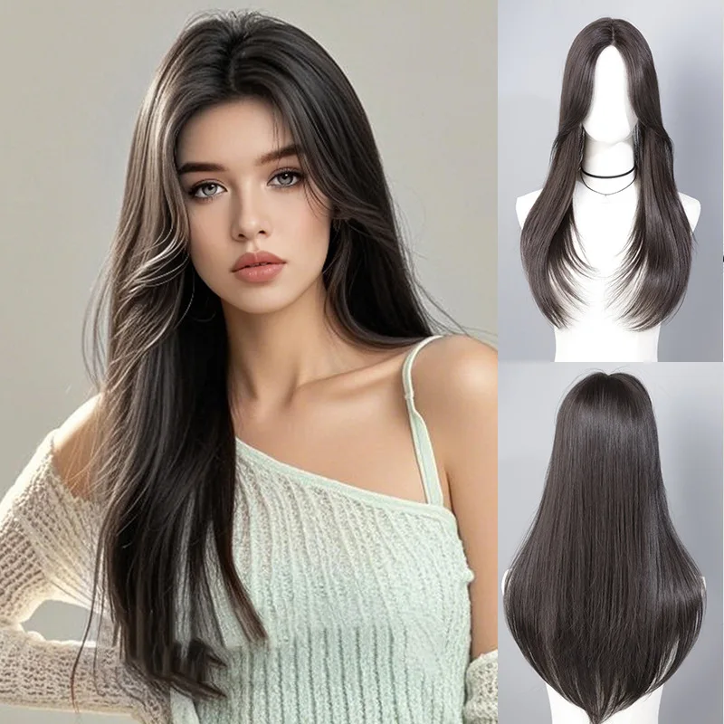Breathable wig cover, female black long straight simulated hair, full head cover, high temperature silk, not sultry.
Breathable wig cover, female black long straight simulated hair, full head cover, high temperature silk, not sultry.