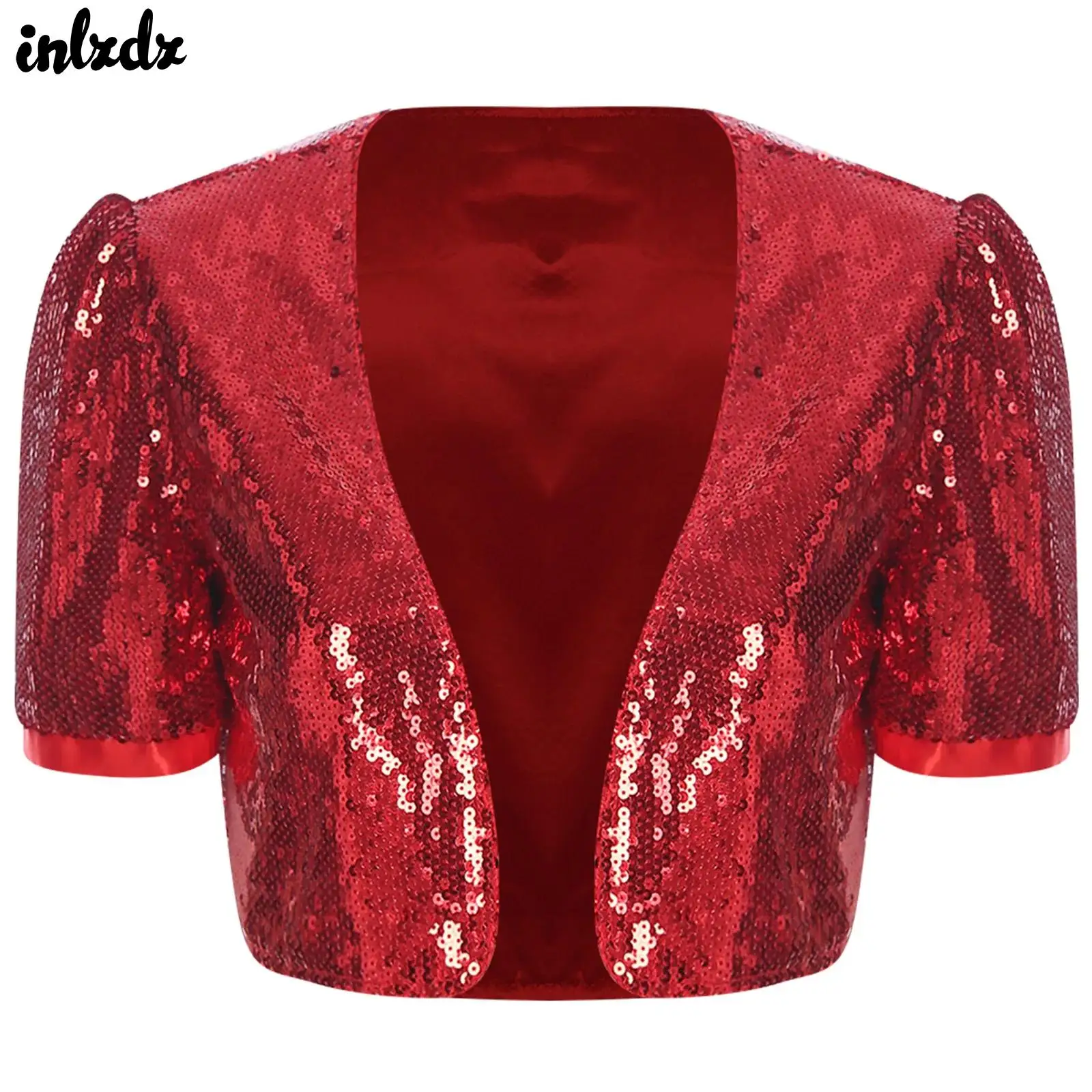 Women Shrug Bolero Jacket Sparkly Open Front Glitter Sequin Crop Blazer Open Front Cardigan Tops Jazz Dance Cropped Top Clubwear
Women Shrug Bolero Jacket Sparkly Open Front Glitter Sequin Crop Blazer Open Front Cardigan Tops Jazz Dance Cropped Top Clubwear