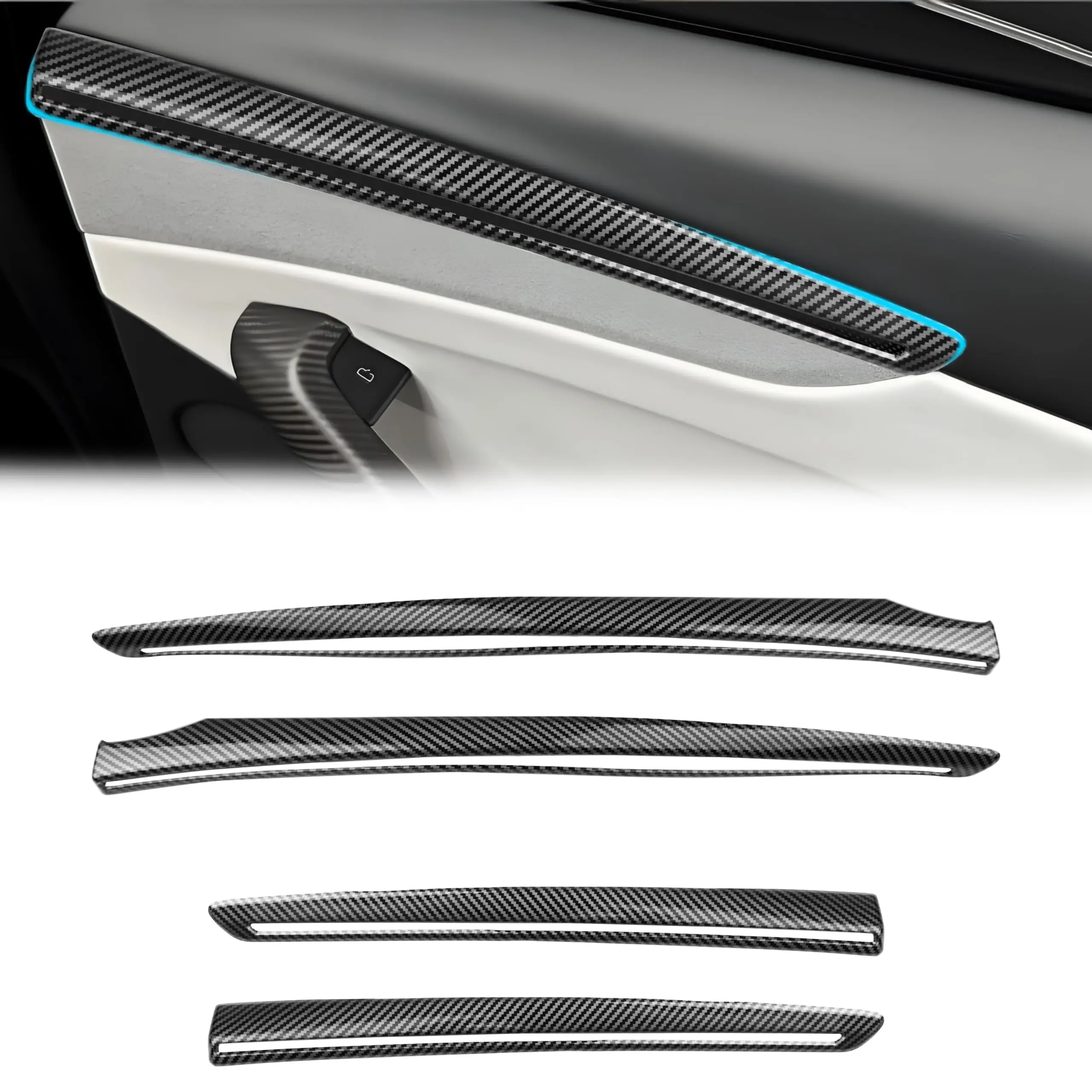 Carbon Fiber Door Panel Trim Cover For Model Y 2025 2026 Juniper 4PCS
Carbon Fiber Door Panel Trim Cover For Model Y 2025 2026 Juniper 4PCS