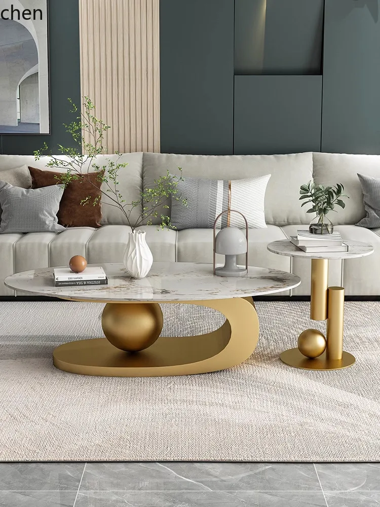 HYS Coffee Table Living Room Home Oval Tea Table Small Apartment Simple Tea Table Side
HYS Coffee Table Living Room Home Oval Tea Table Small Apartment Simple Tea Table Side