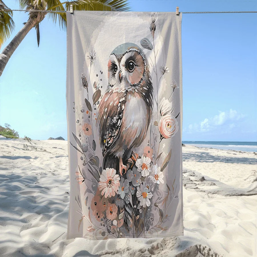 Watercolor Owl Beach Towel, Vintage Floral Owl Print Oversized Bath Towel, Soft Quick Dry Nature Lover Summer Beach Blanket
Watercolor Owl Beach Towel, Vintage Floral Owl Print Oversized Bath Towel, Soft Quick Dry Nature Lover Summer Beach Blanket