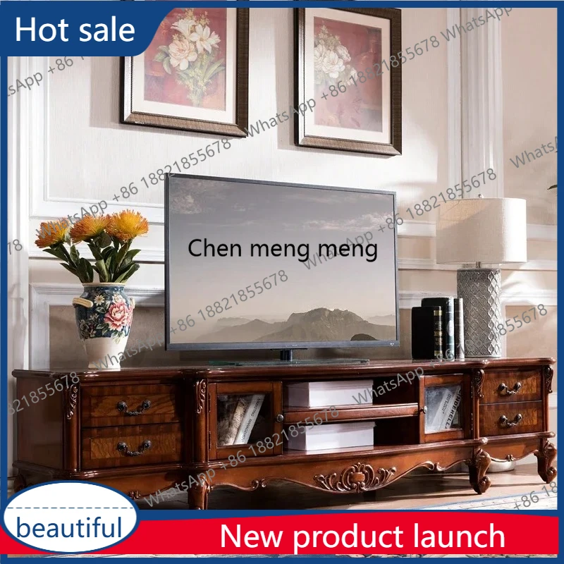 A55 American 2-meter solid wood TV cabinet, carved retro TV cabinet
A55 American 2-meter solid wood TV cabinet, carved retro TV cabinet