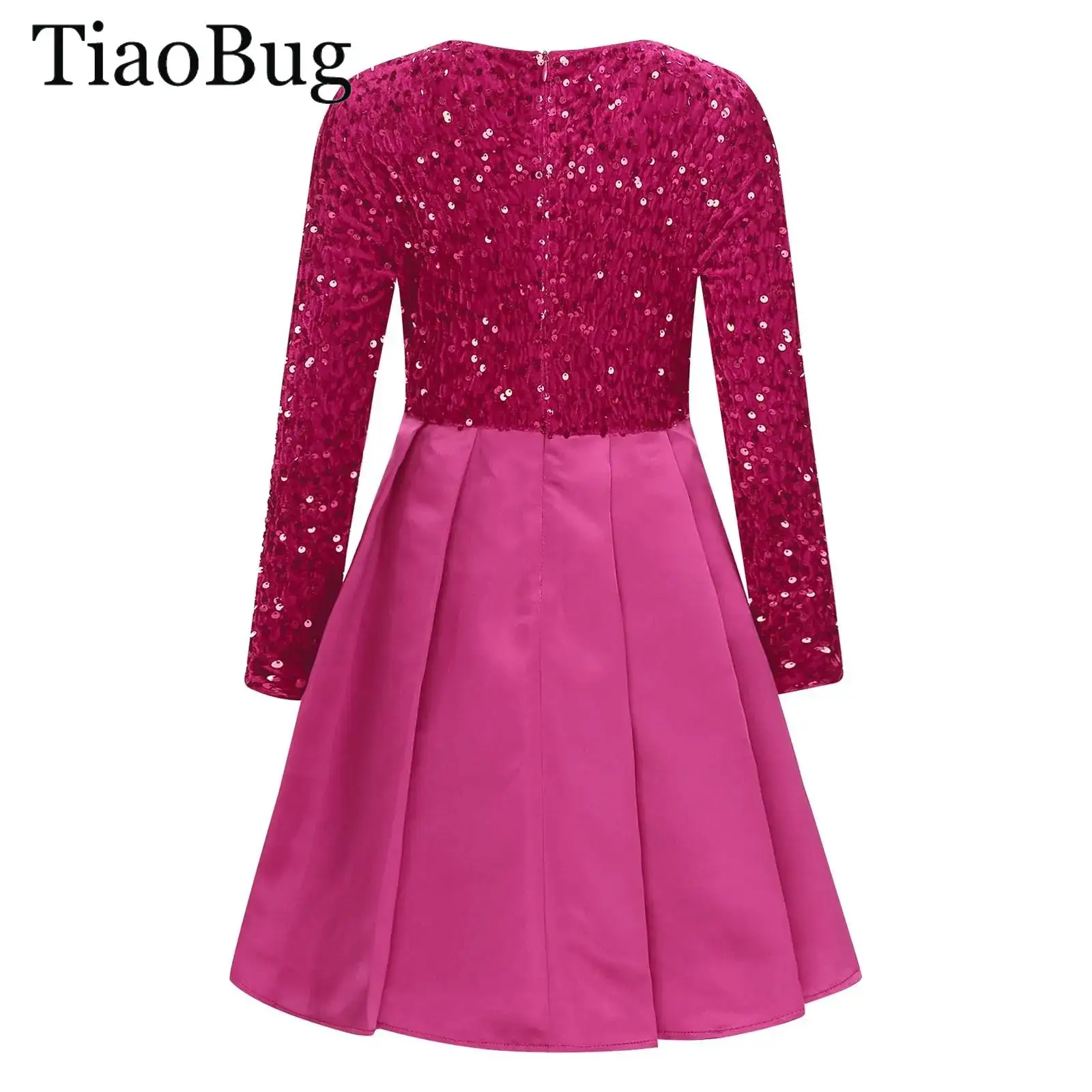 Girls Shiny Sequin Christmas Party Dress Long Sleeve Belted Pleated New Year Princess Dress Banquet Wedding Birthday Prom Gowns
Girls Shiny Sequin Christmas Party Dress Long Sleeve Belted Pleated New Year Princess Dress Banquet Wedding Birthday Prom Gowns