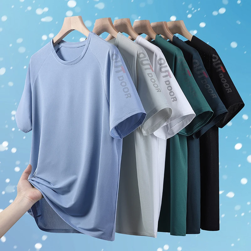 Men's Running Quick Drying T-shirts Running Summer Breathable Hiking Cool Tees Shirts Soft Elasticity Outdoor Sports Short Shirt
Men's Running Quick Drying T-shirts Running Summer Breathable Hiking Cool Tees Shirts Soft Elasticity Outdoor Sports Short Shirt