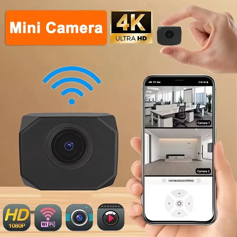 Мини-камера HD 4K 1080P Wi-Fi IP AP удаленный мониторинг легкая портативная видеокамера умная домашняя камера наблюдения
Мини-камера HD 4K 1080P Wi-Fi IP AP удаленный мониторинг легкая портативная видеокамера умная домашняя камера наблюдения