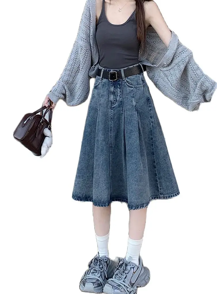2024 Women New Design Denim Skirt Y2k Elegant A-Line Skirt Harajuku Korean High Waist Instagram high street trend Jean Skirts
2024 Women New Design Denim Skirt Y2k Elegant A-Line Skirt Harajuku Korean High Waist Instagram high street trend Jean Skirts