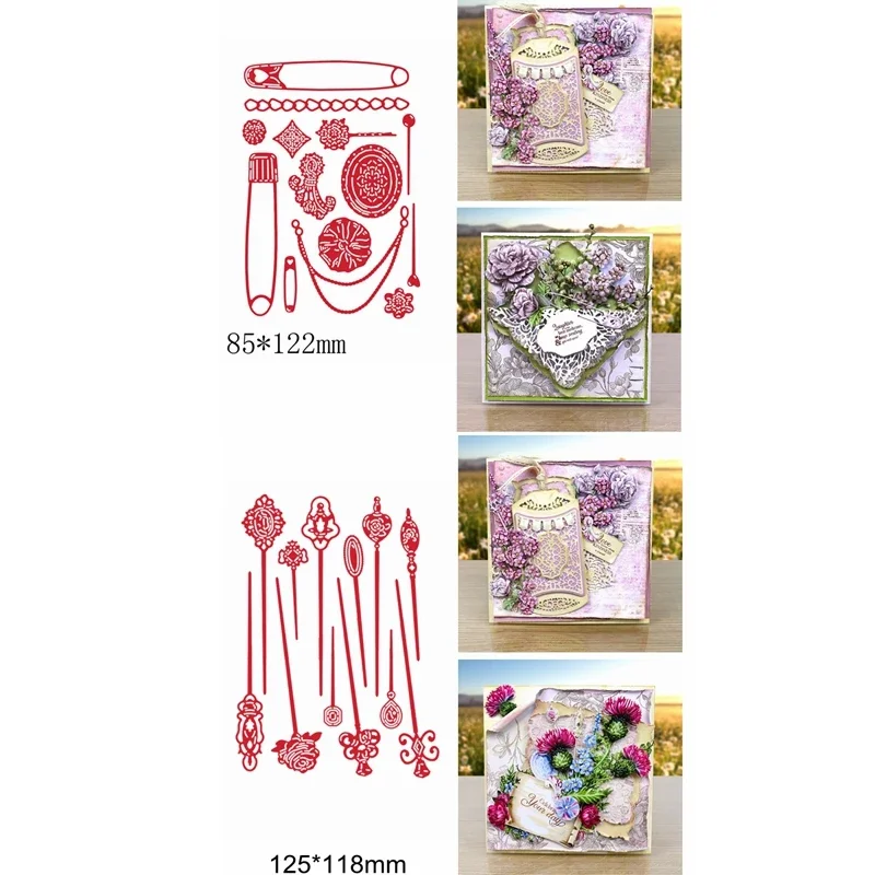 Flower Pin Clip Necklace Scepter Trinkets Metal Cutting Dies Hollowed Make DIY Album Decorate Cards Embossing Paper New Die Cut
Flower Pin Clip Necklace Scepter Trinkets Metal Cutting Dies Hollowed Make DIY Album Decorate Cards Embossing Paper New Die Cut