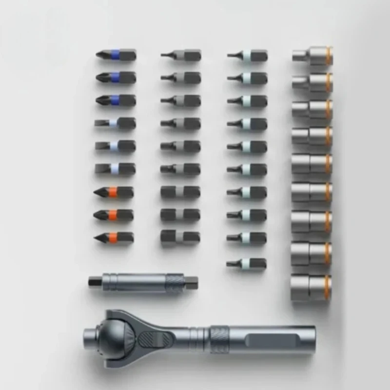 Duka Ratchet Screwdriver Set Magnetic Wrench Semi-auto Storage 40 in 1 Multi-purpose Sleeve Toolbox Household Hand Tools
Duka Ratchet Screwdriver Set Magnetic Wrench Semi-auto Storage 40 in 1 Multi-purpose Sleeve Toolbox Household Hand Tools