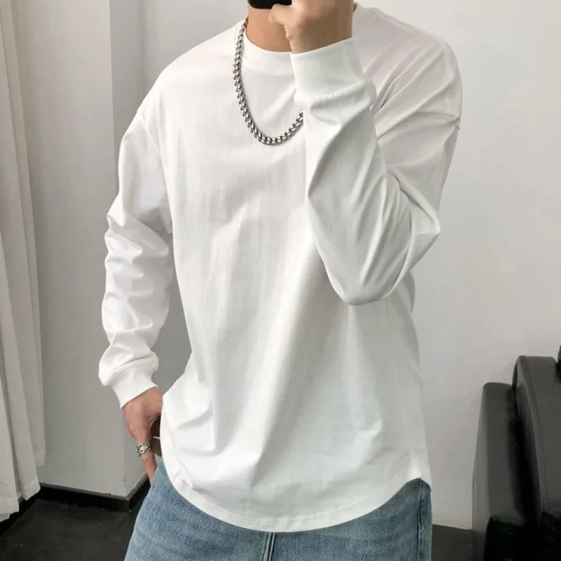 Spring Autumn Men New Clothing T-Shirts Casual Fashion Loose Solid Color Round Neck Trend Youth All-match Long Sleeve Pullovers
Spring Autumn Men New Clothing T-Shirts Casual Fashion Loose Solid Color Round Neck Trend Youth All-match Long Sleeve Pullovers