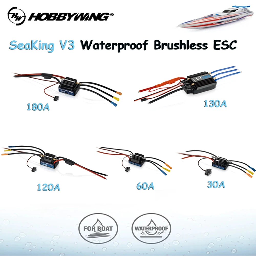 Hobbywing SeaKing V3 30A 60A 120A 130A 180A Водонепроницаемый бесщеточный ESC поддерживает светодиодную карту программирования для лодок с дистанционным управлением, корабль
Hobbywing SeaKing V3 30A 60A 120A 130A 180A Водонепроницаемый бесщеточный ESC поддерживает светодиодную карту программирования для лодок с дистанционным управлением, корабль