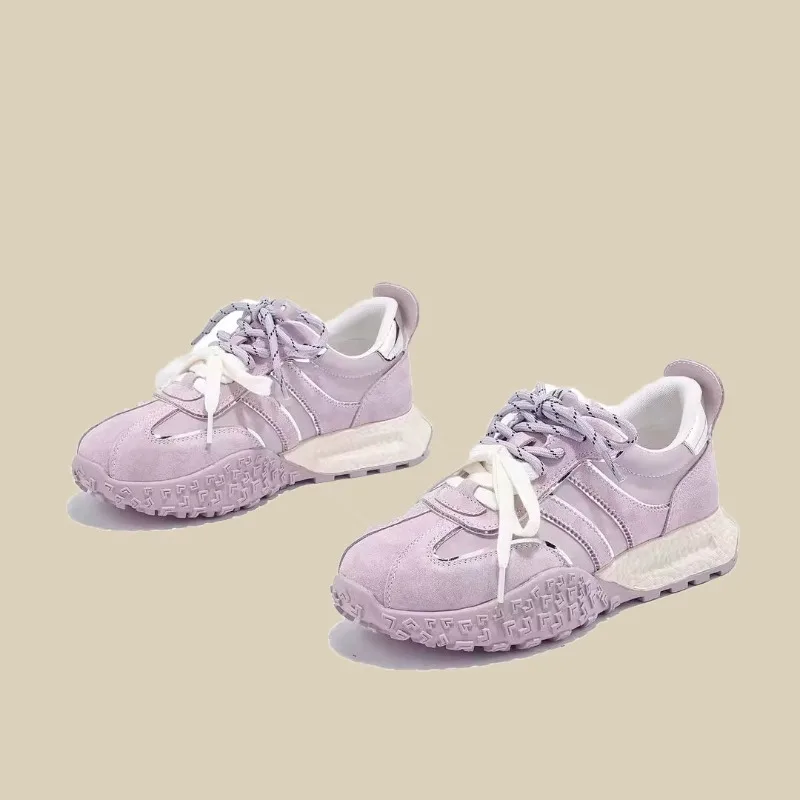 Women's Chunky Retro Sneakers Microfiber Upper Round Toe Height Increasing Casual Sport Shoes Spring Summer 2026
Women's Chunky Retro Sneakers Microfiber Upper Round Toe Height Increasing Casual Sport Shoes Spring Summer 2026