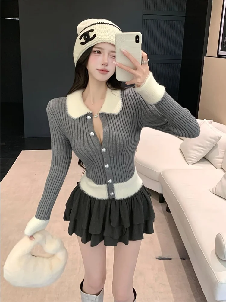 Женская облегающая трикотажная кофта с длинным рукавом, базовый слой, в стиле Sweet Spicy Girl, с цветными вставками, с воротником, весенняя, для ношения под одеждой
Женская облегающая трикотажная кофта с длинным рукавом, базовый слой, в стиле Sweet Spicy Girl, с цветными вставками, с воротником, весенняя, для ношения под одеждой