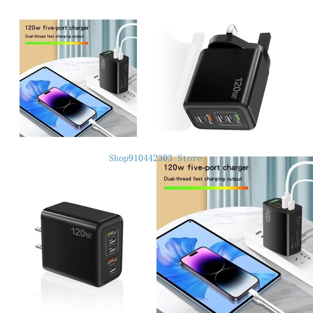 L4MD 120 Вт Быстрые зарядные устройства USB C Несколько портов PD Быстрая зарядка Настенный адаптер для телефона для
L4MD 120 Вт Быстрые зарядные устройства USB C Несколько портов PD Быстрая зарядка Настенный адаптер для телефона для