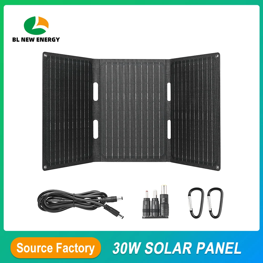 30W ETFE Foldable Solar Panel 5V/9V/12V with Dual USB Type-C DC Ports for Outdoor Camping Hiking Travel Phone Laptop Power Bank
30W ETFE Foldable Solar Panel 5V/9V/12V with Dual USB Type-C DC Ports for Outdoor Camping Hiking Travel Phone Laptop Power Bank