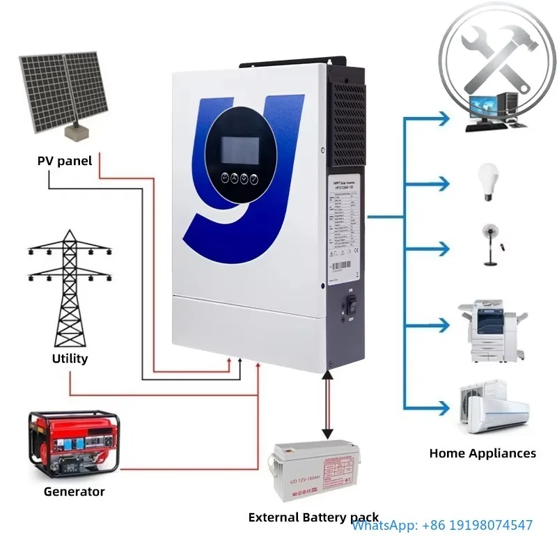 6.2KW Hybrid Solar Inverter 48V Pure Sine Wave MPPT Solar Energy Storage Solution
6.2KW Hybrid Solar Inverter 48V Pure Sine Wave MPPT Solar Energy Storage Solution