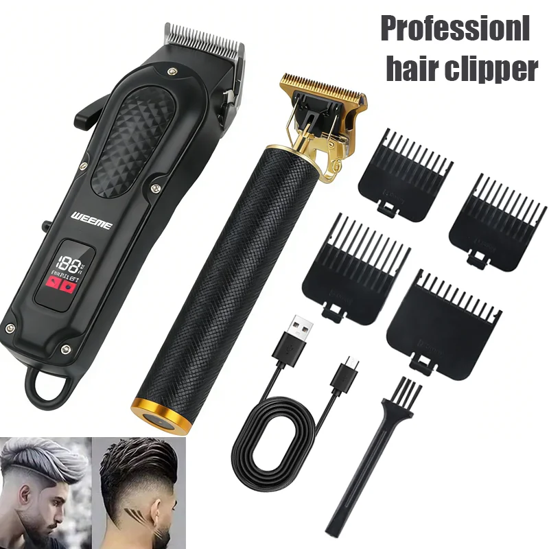 Cordless Professional Electric Hair Clipper USB Rechargeable Vintage Beard Trimmer Portable Shaver for Barbers Hairdresser
Cordless Professional Electric Hair Clipper USB Rechargeable Vintage Beard Trimmer Portable Shaver for Barbers Hairdresser