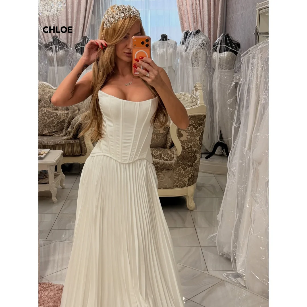 Sleeveless Evening Dresses Woman Elegant Party Dresses for Special Occasions Customized White Line A Chiffon Ball Gown Dress
Sleeveless Evening Dresses Woman Elegant Party Dresses for Special Occasions Customized White Line A Chiffon Ball Gown Dress