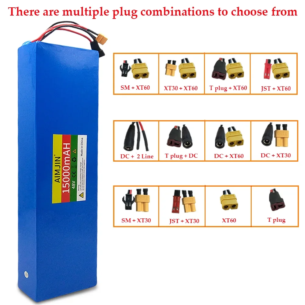 For Kugoo M4/M4Pro/MaxSpeed 15000mAh battery pack electric scooter 48V 13S4P 18650 battery pack built in BMS
For Kugoo M4/M4Pro/MaxSpeed 15000mAh battery pack electric scooter 48V 13S4P 18650 battery pack built in BMS