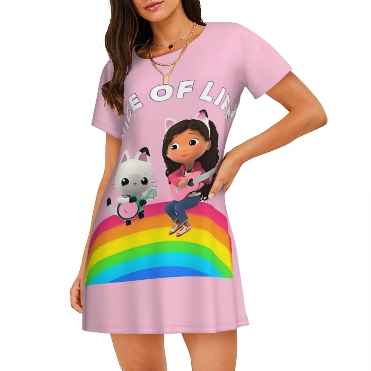 Custom G-Gabbys Dollhouse Women Nightgown Sleepwear Short Sleeves Toys And Games Vacations Travels Sleepdress Women's Pajamas
Custom G-Gabbys Dollhouse Women Nightgown Sleepwear Short Sleeves Toys And Games Vacations Travels Sleepdress Women's Pajamas
