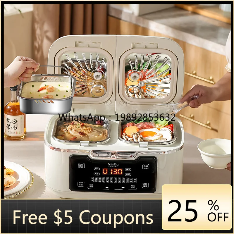 XL Dual Pot Rice Cooker Intelligent Fully Automatic Dual Function Household Integrated Micro Pressure Rice Cooker 
XL Dual Pot Rice Cooker Intelligent Fully Automatic Dual Function Household Integrated Micro Pressure Rice Cooker