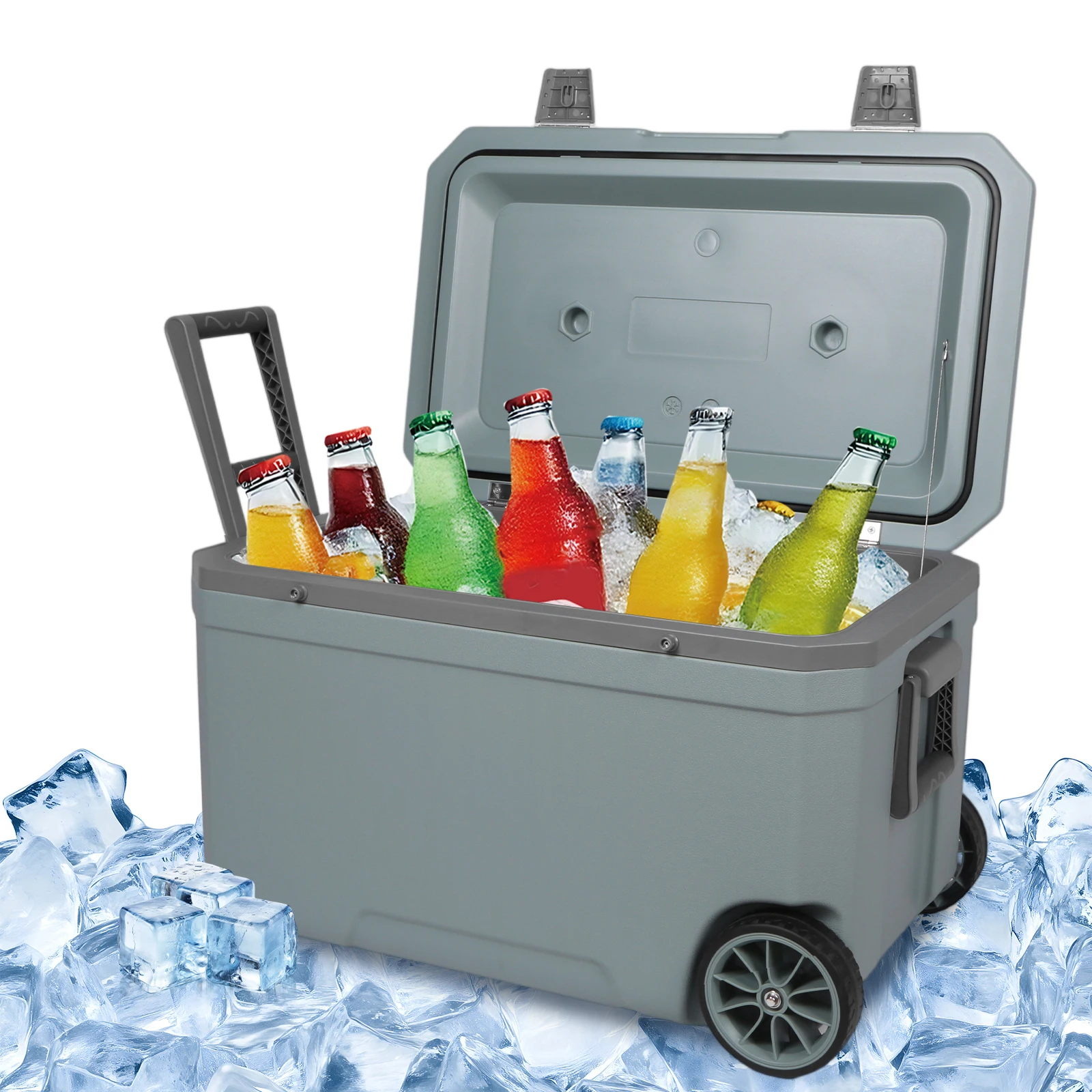 70L Portable Car Wheel Insulator Plastic Cooler Box Hard Shell Keep Food Warm 30 Percent Lighter Than Rotomolded for BBQ Camping
70L Portable Car Wheel Insulator Plastic Cooler Box Hard Shell Keep Food Warm 30 Percent Lighter Than Rotomolded for BBQ Camping