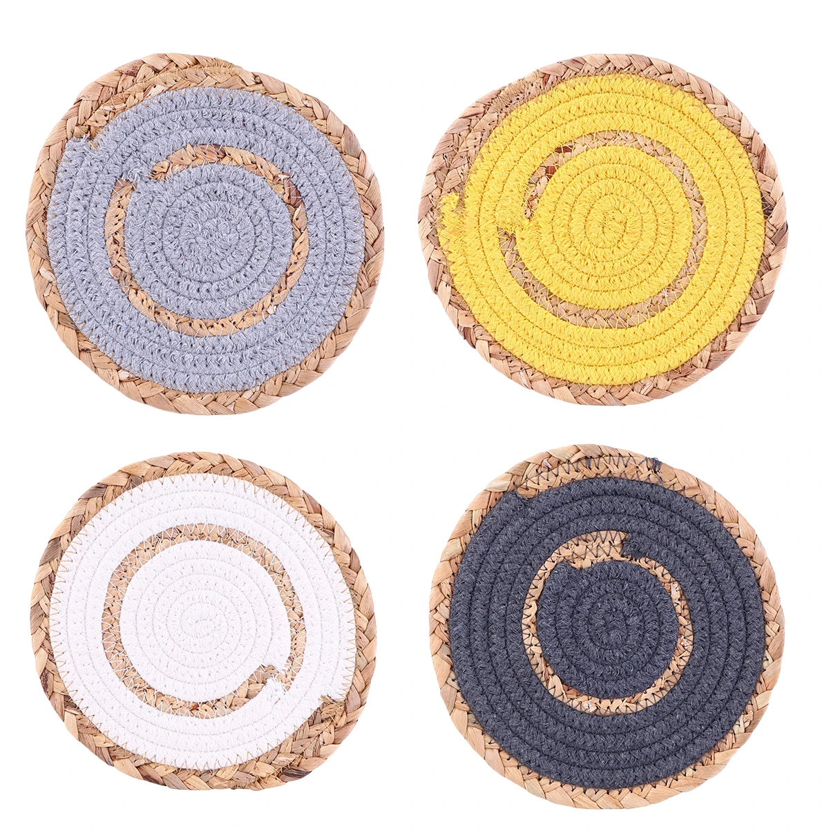 4pcs Straw Placemat Handmade Friendly Heat Proof Pad Water Absorbent Easy Wash Kitchen Party Table Mat Coasters
4pcs Straw Placemat Handmade Friendly Heat Proof Pad Water Absorbent Easy Wash Kitchen Party Table Mat Coasters