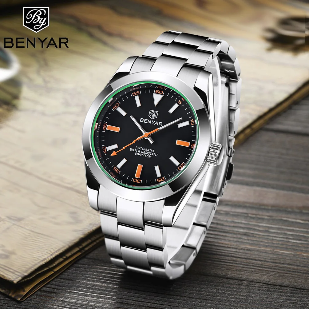 2025 New BENYAR Men's Watch Mechanical Watches For Man Luxury Automatic Wrist Watch Fashion Sport Man Gift Stainless Steel Clock
2025 New BENYAR Men's Watch Mechanical Watches For Man Luxury Automatic Wrist Watch Fashion Sport Man Gift Stainless Steel Clock