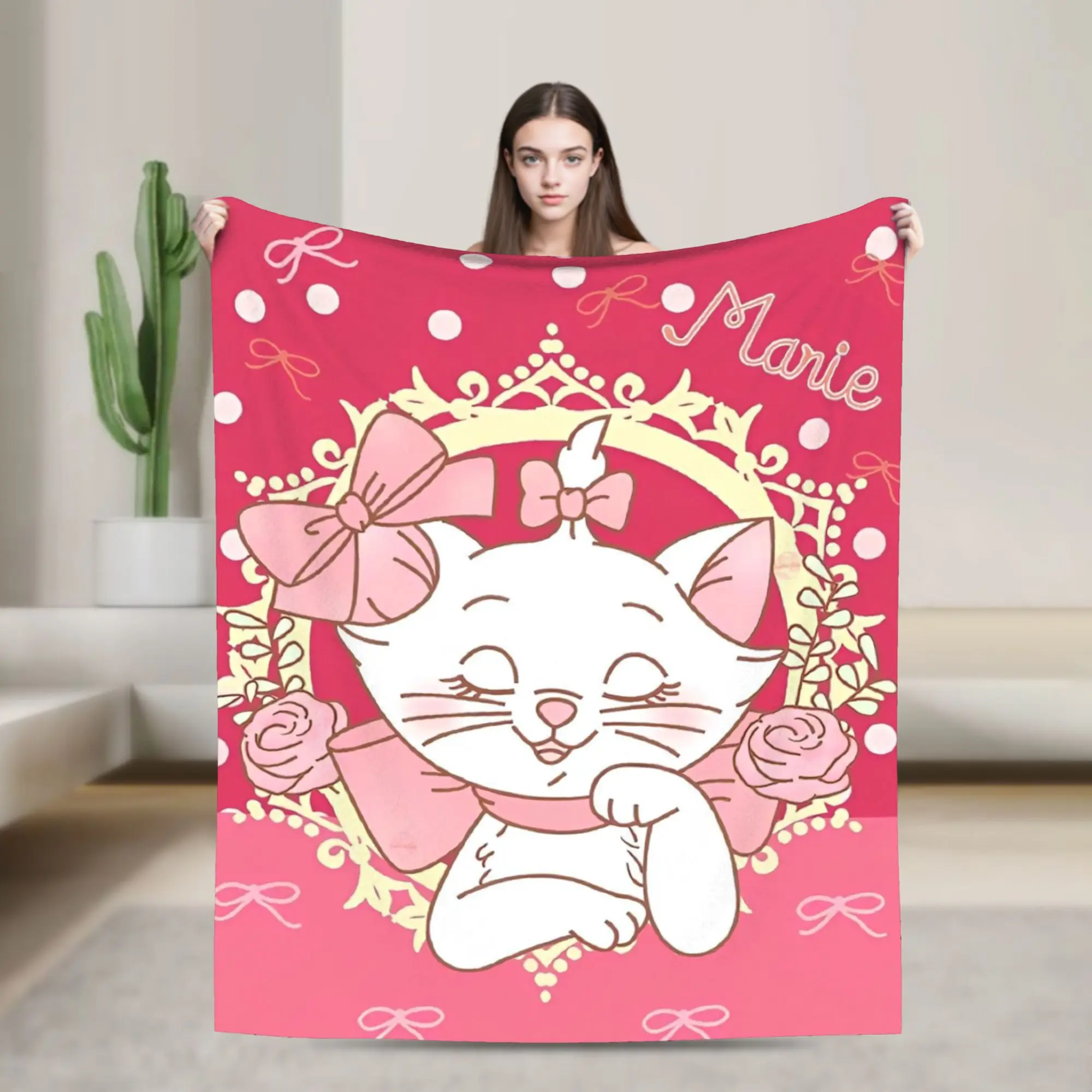 Marie Cat Kitten Blanket Fleece Funny Warm Throw Blankets for Home Textile Decor
Marie Cat Kitten Blanket Fleece Funny Warm Throw Blankets for Home Textile Decor