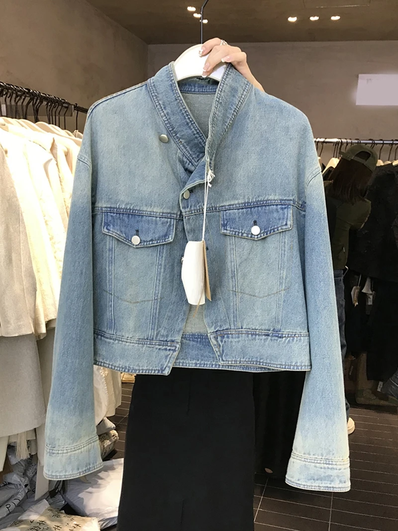Spring Autumn 2026 Women's Casual Short Motorcycle Jacket Denim Coat Stylish Versatile Ladies' Top Quality Material Collar
Spring Autumn 2026 Women's Casual Short Motorcycle Jacket Denim Coat Stylish Versatile Ladies' Top Quality Material Collar