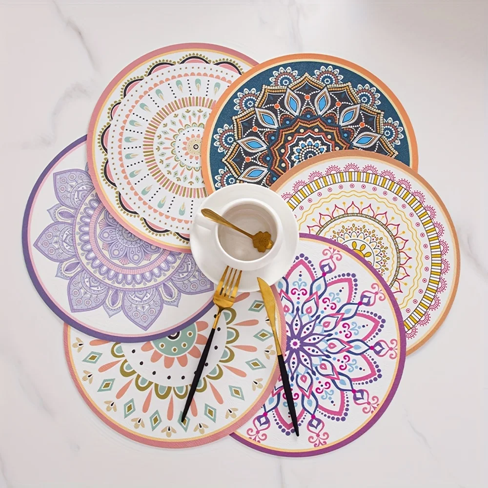 1 Dining Mat Circular Western Dining PVC Flower Dining Mat Minimalist Table Mat Easy To Maintain Non Slip and Waterproof Coaster
1 Dining Mat Circular Western Dining PVC Flower Dining Mat Minimalist Table Mat Easy To Maintain Non Slip and Waterproof Coaster