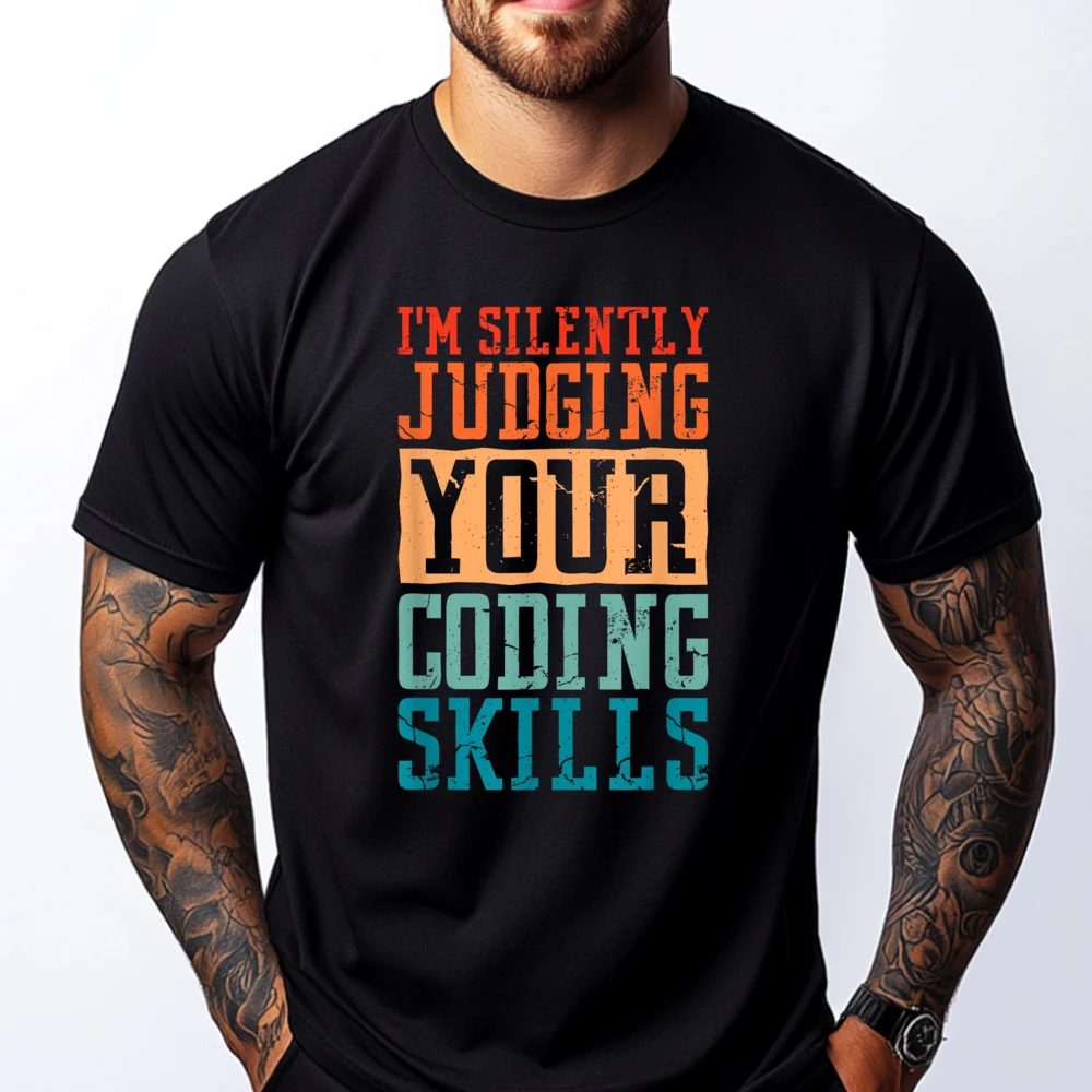 I M Silently Judging Your Coding Skills Computer Science Cream T Shirt Youth T-Shirts Letter Short sleeve
I M Silently Judging Your Coding Skills Computer Science Cream T Shirt Youth T-Shirts Letter Short sleeve