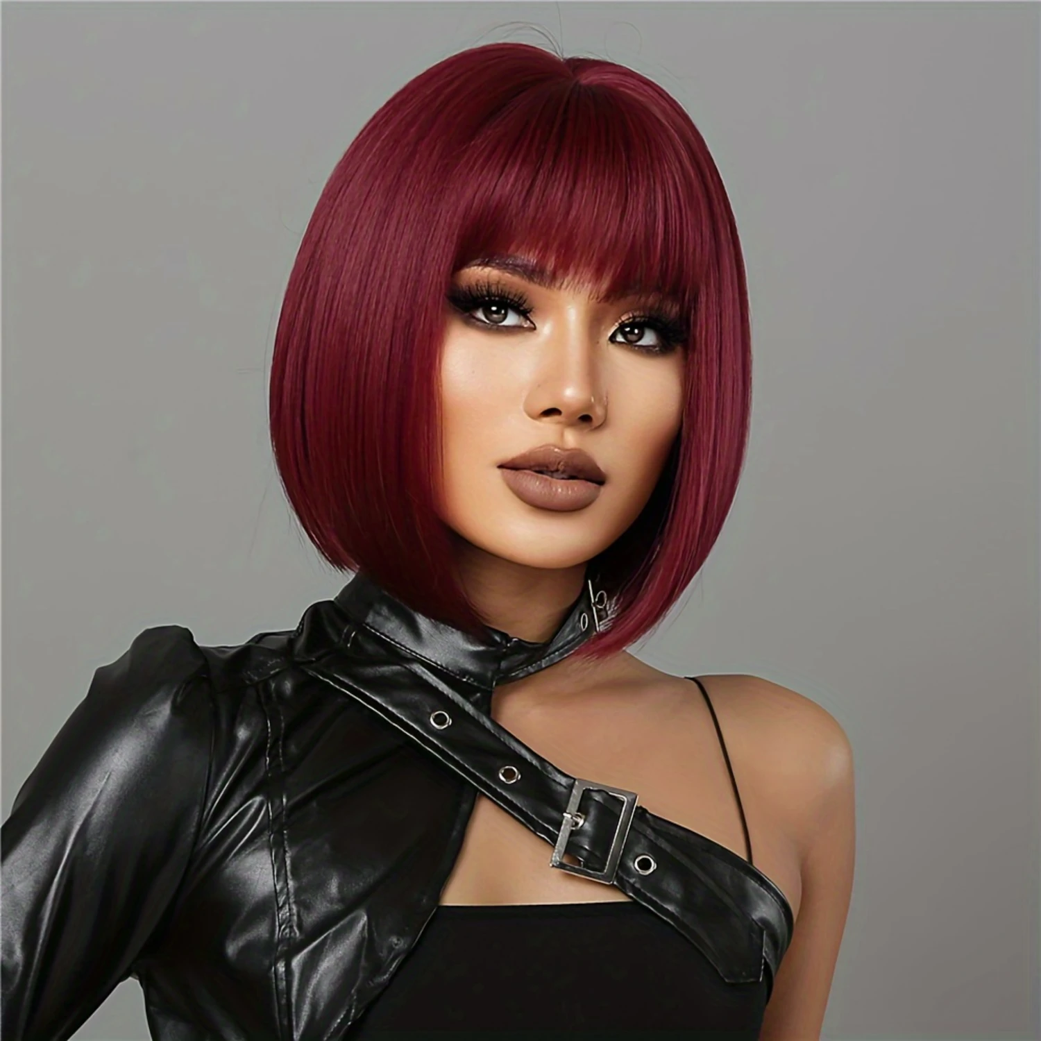 12 Inches Long Red Bobo Synthetic Hair Wig with Bangs for Women, Versatile and Stylish Fashion Look on any Occasion
12 Inches Long Red Bobo Synthetic Hair Wig with Bangs for Women, Versatile and Stylish Fashion Look on any Occasion