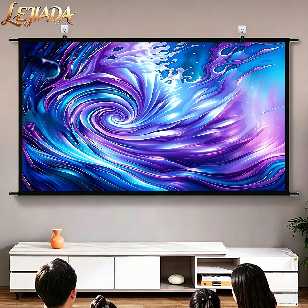 LEJIADA 84 inch New 16:9 Anti-light Thick 4KHD Wall-mounted Projection Screen 30° Viewing Effect Home Portable Projector Screen
LEJIADA 84 inch New 16:9 Anti-light Thick 4KHD Wall-mounted Projection Screen 30° Viewing Effect Home Portable Projector Screen