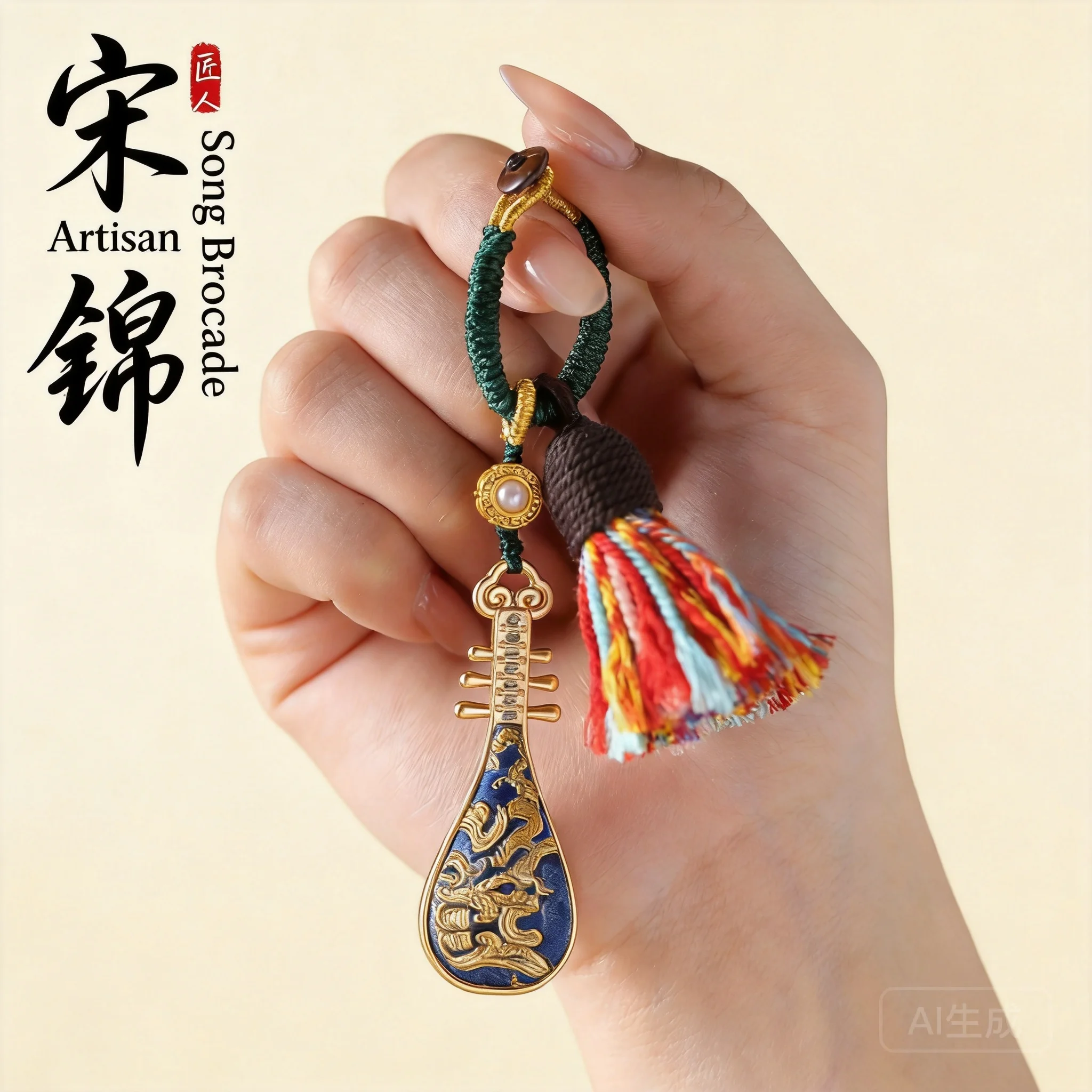 Chinese Style Song Brocade Pipa Keychain Auspicious Ruyi Pendant Lucky Tassel Bag Charm Blessing Wealth Good Fortune Retro Jewel
Chinese Style Song Brocade Pipa Keychain Auspicious Ruyi Pendant Lucky Tassel Bag Charm Blessing Wealth Good Fortune Retro Jewel