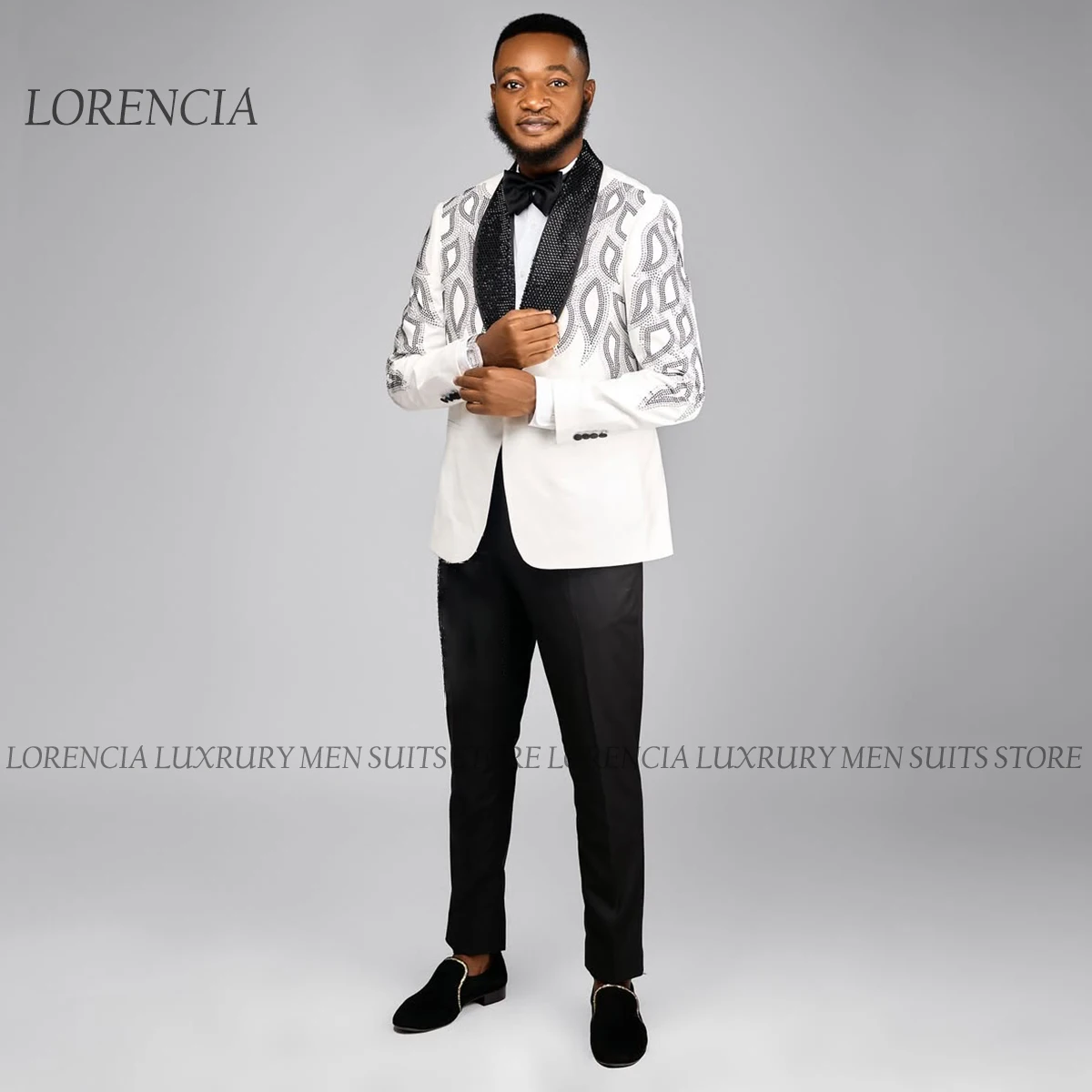 Glitter Men Suits Customized Diamond 2 Piece Beaded Crystal Groom Wear Tuxedos Ropa Hombre Shawl Lapel Wedding Prom Blazers
Glitter Men Suits Customized Diamond 2 Piece Beaded Crystal Groom Wear Tuxedos Ropa Hombre Shawl Lapel Wedding Prom Blazers