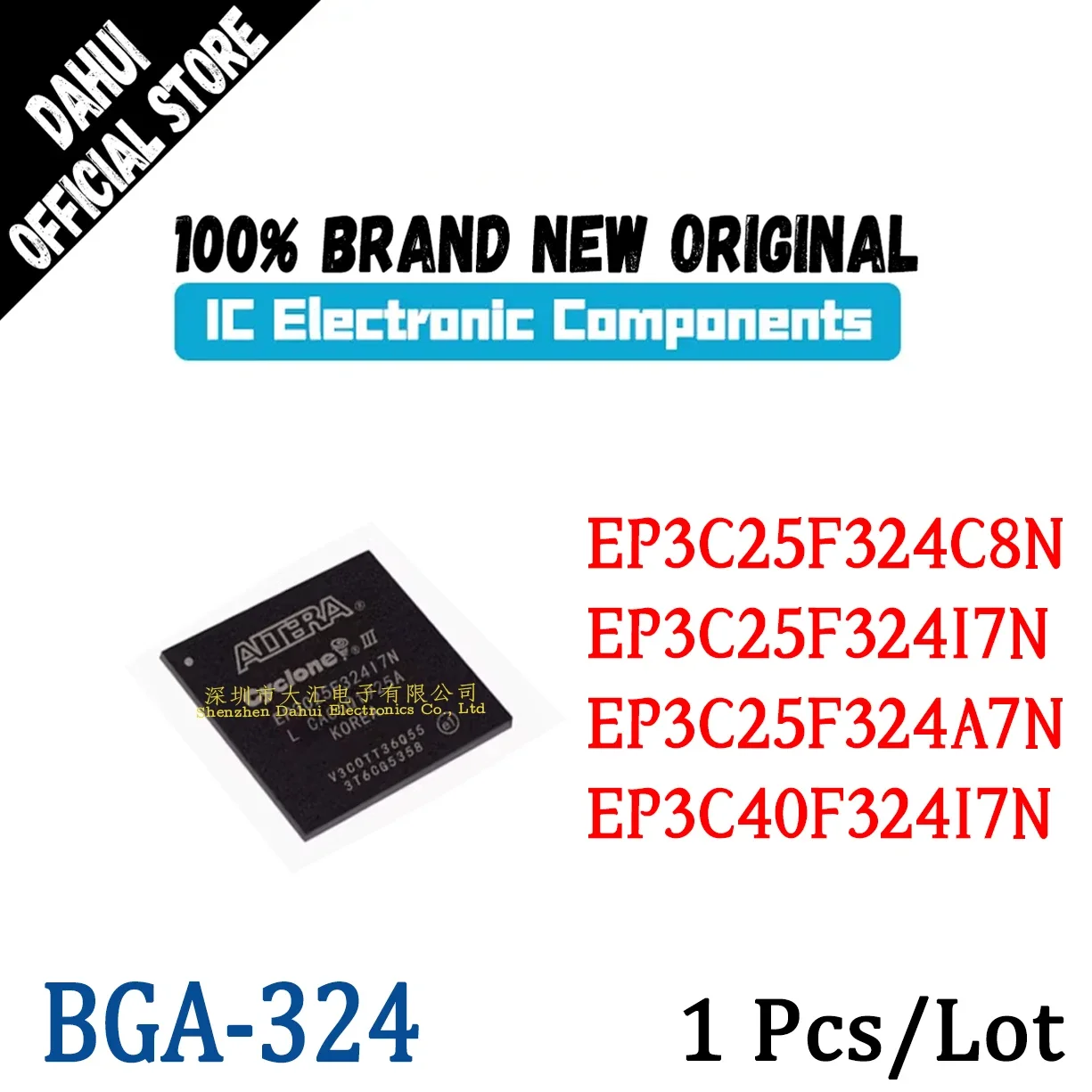 EP3C25F324C8N EP3C25F324I7N EP3C25F324A7N EP3C40F324I7N BGA-324 Programmable logic gate array IC chip New Original In Stock
EP3C25F324C8N EP3C25F324I7N EP3C25F324A7N EP3C40F324I7N BGA-324 Programmable logic gate array IC chip New Original In Stock